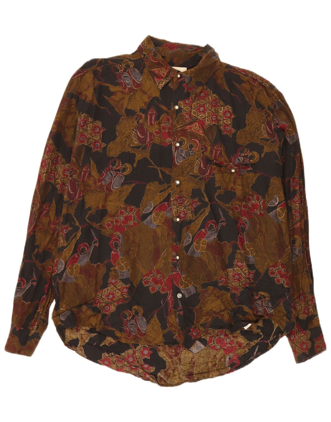 Camisa masculina Gianni La Scala grande floral multicolorida