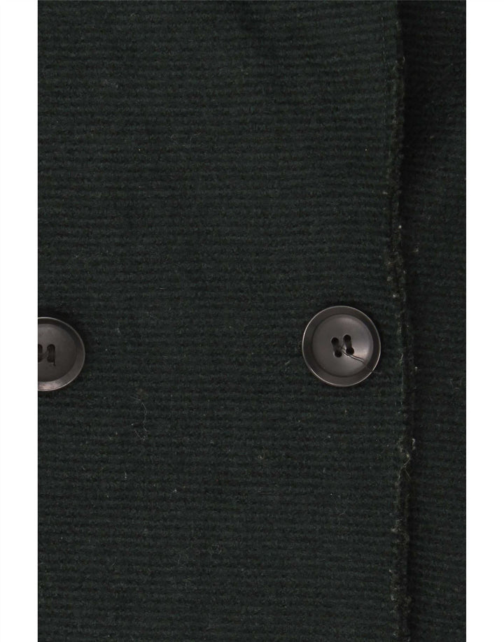 Zara Casaco feminino oversized com peito duplo Reino Unido 10 pequeno verde