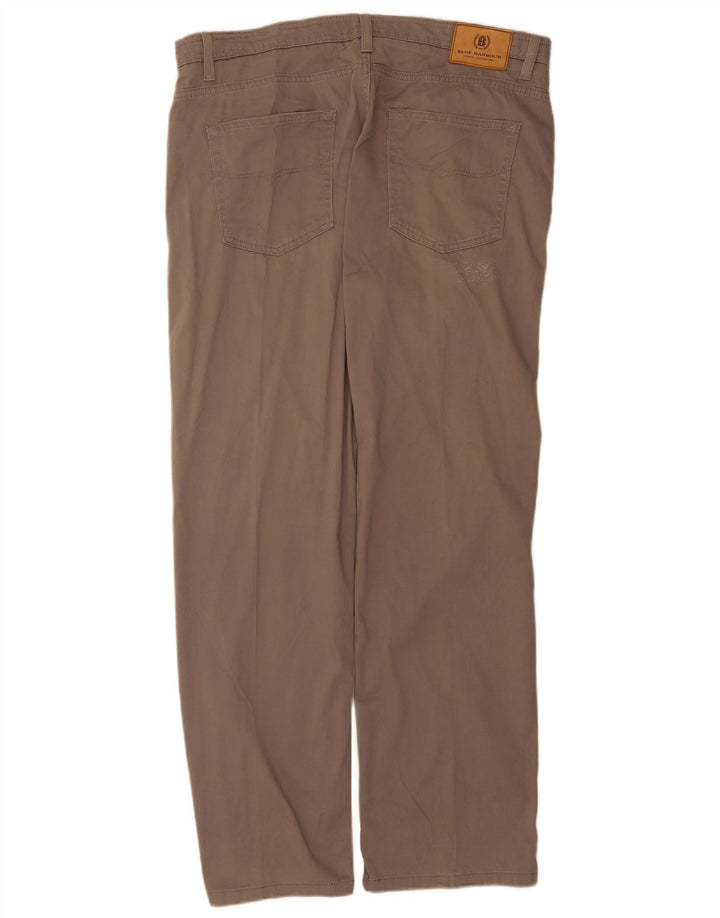 Calça casual reta masculina Marks & Spencer Blue Harbor W36 L31 cinza