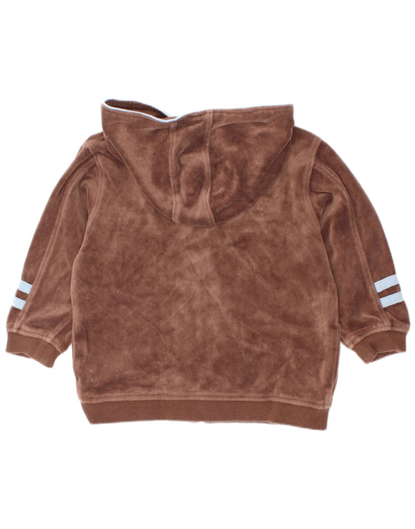 Suéter Puma Baby Boys Velour Zip com capuz 18-24 meses marrom colorblock