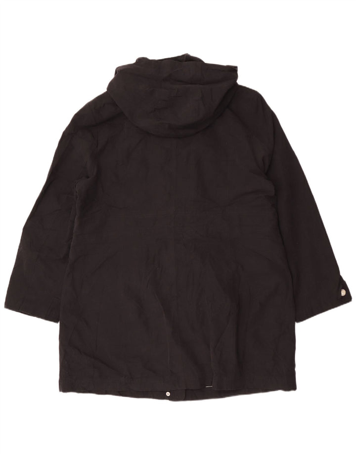 Capa de chuva feminina com capuz Dkny UK 18 XL poliéster preto