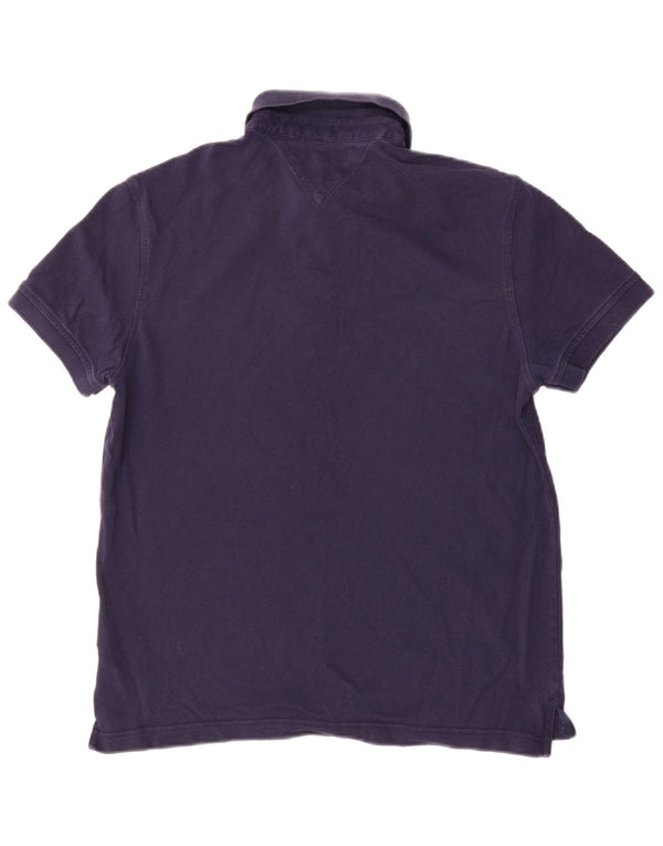 Camisa polo masculina Tommy Hilfiger Regular Fit pequena algodão azul marinho
