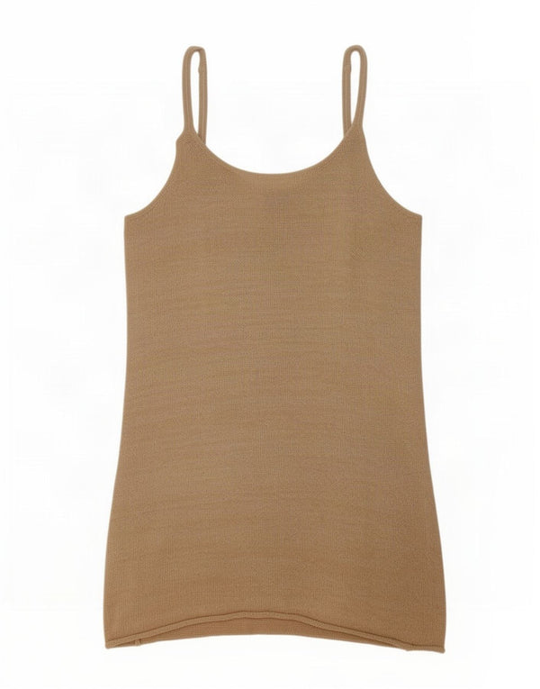 Vestido slip feminino Zara Reino Unido 10 pequeno bege nylon
