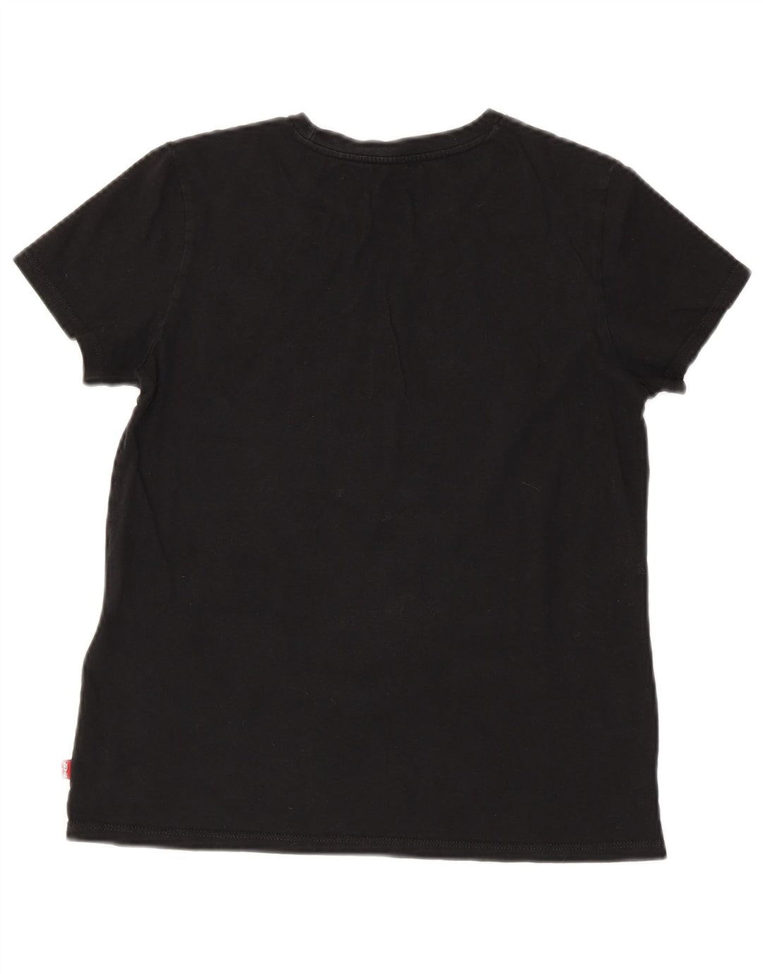 Camiseta feminina gráfica Levi's Top UK 10 pequeno algodão preto