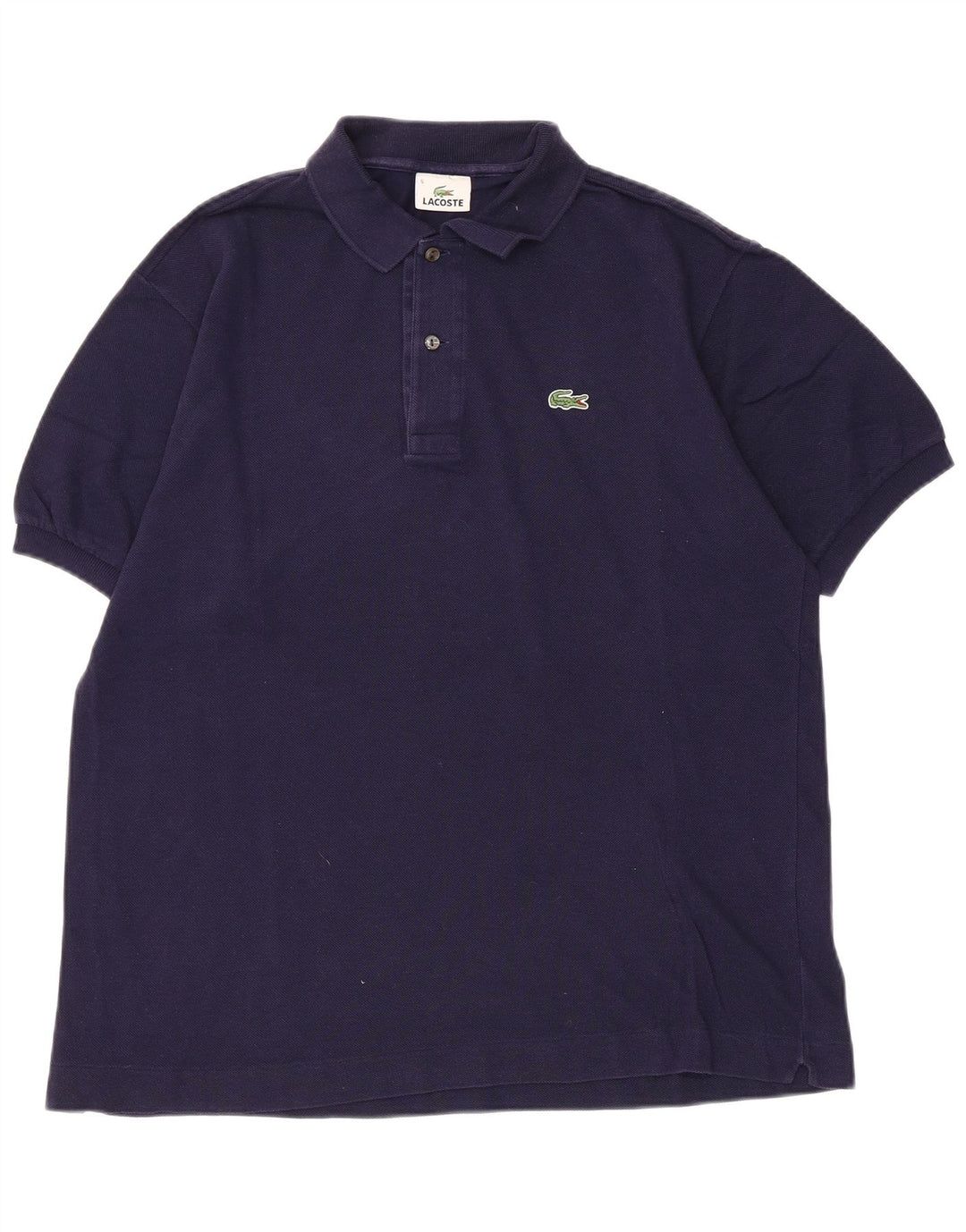 Camisa polo masculina Lacoste tamanho 5 grande algodão azul marinho