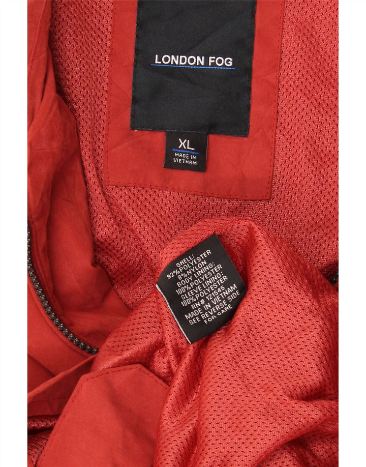 Jaqueta bomber masculina LONDON FOG UK 42 XL poliéster vermelho