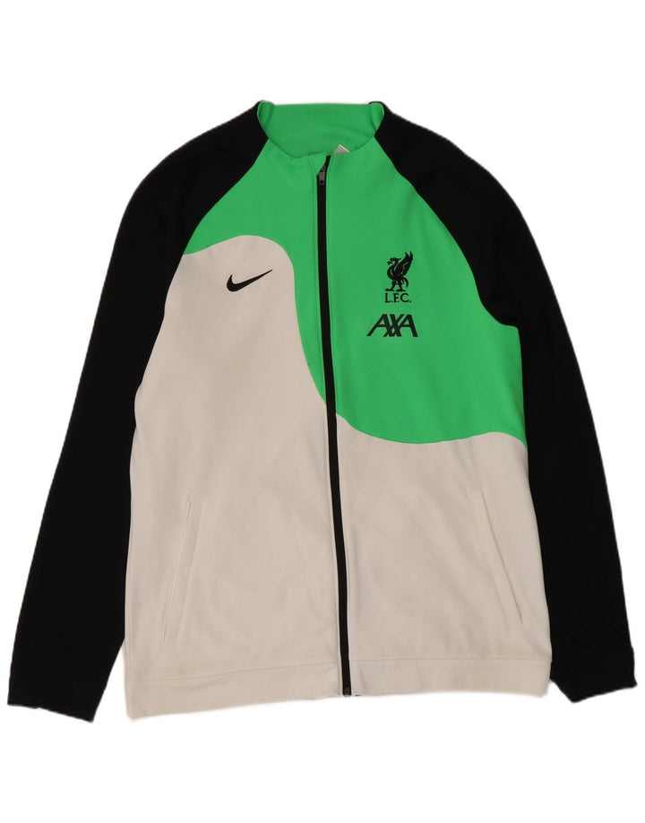 NIKE Mens Liverpool Slim Fit Tracksuit Top Jacket Grande Branco Colourblock