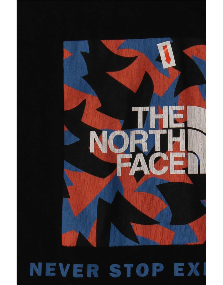 Camiseta gráfica masculina The North Face Top médio algodão preto