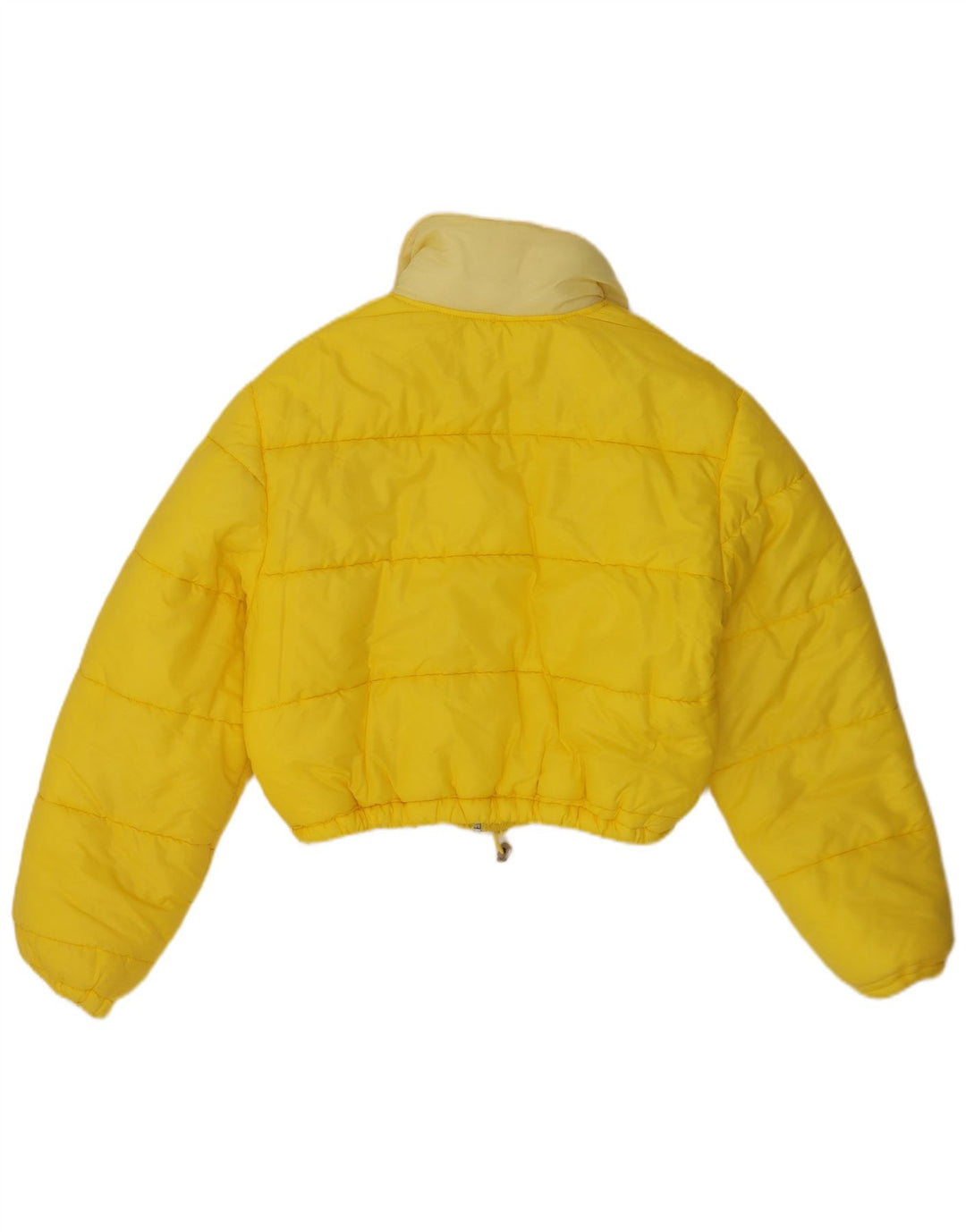 Jaqueta acolchoada feminina vintage UK 14 amarelo médio