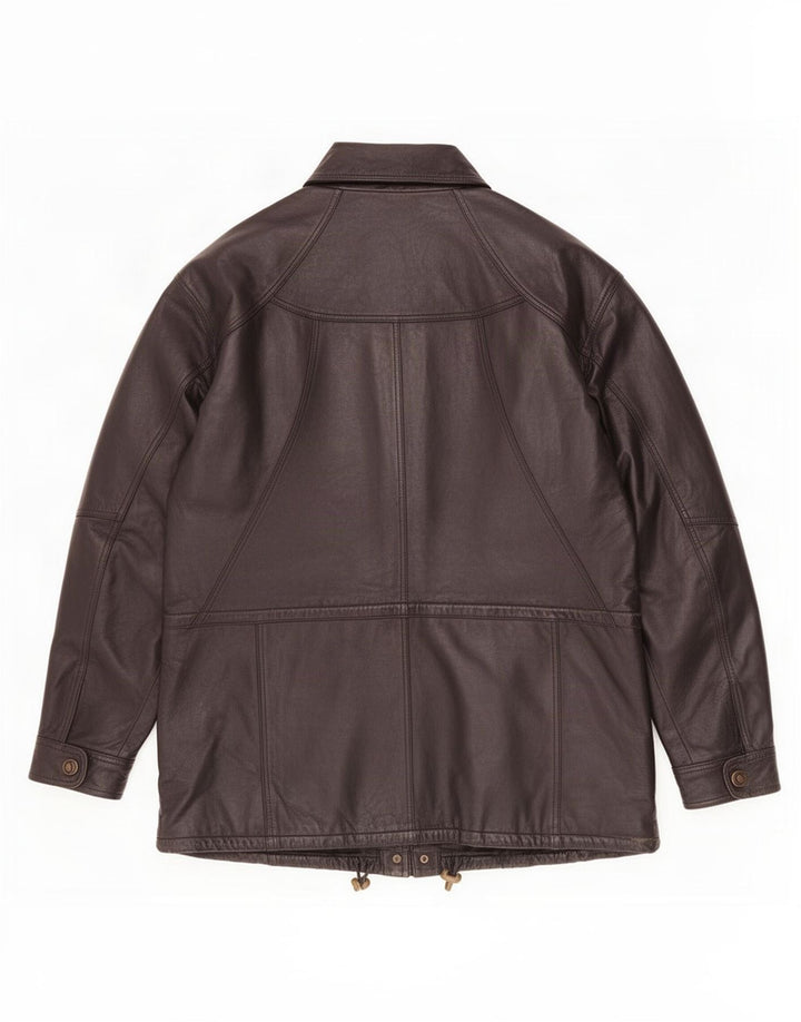 Jaqueta de couro masculina CLASSIC UK 40 grande preta