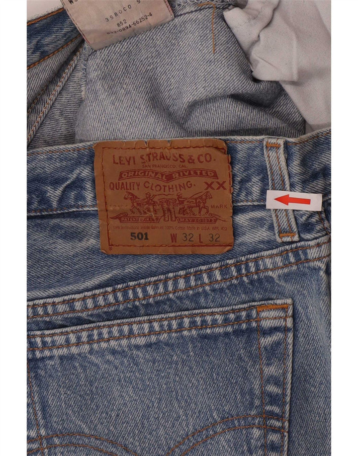 Levi's Womens 501 Denim Shorts Large W32 Blue Cotton