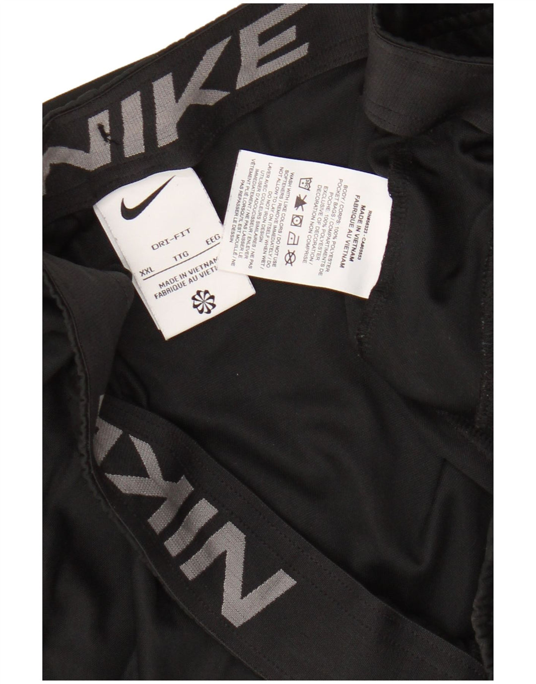 Shorts esportivos gráficos masculinos Nike Dri Fit 2XL poliéster preto