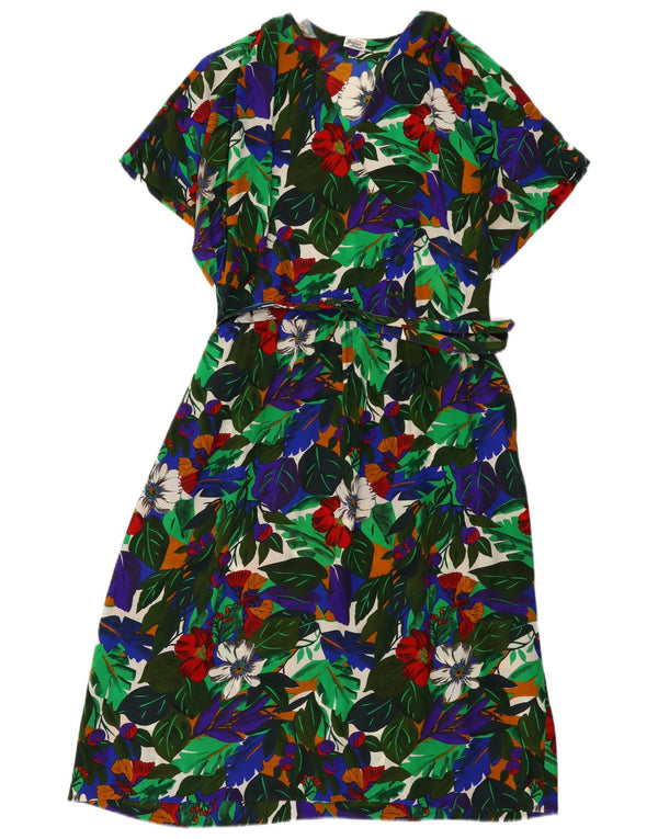 Vestido feminino Atelier Goldner Schnitt em linha A UK 14 grande multicolorido