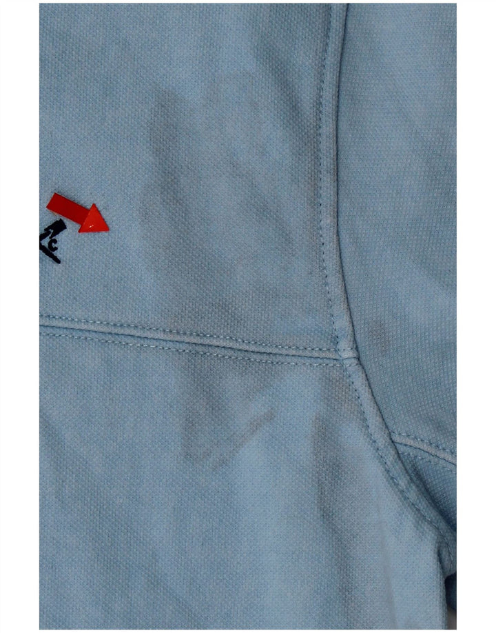 Crew Clothing Mens Zip Neck Moletom Jumper Médio Algodão Azul