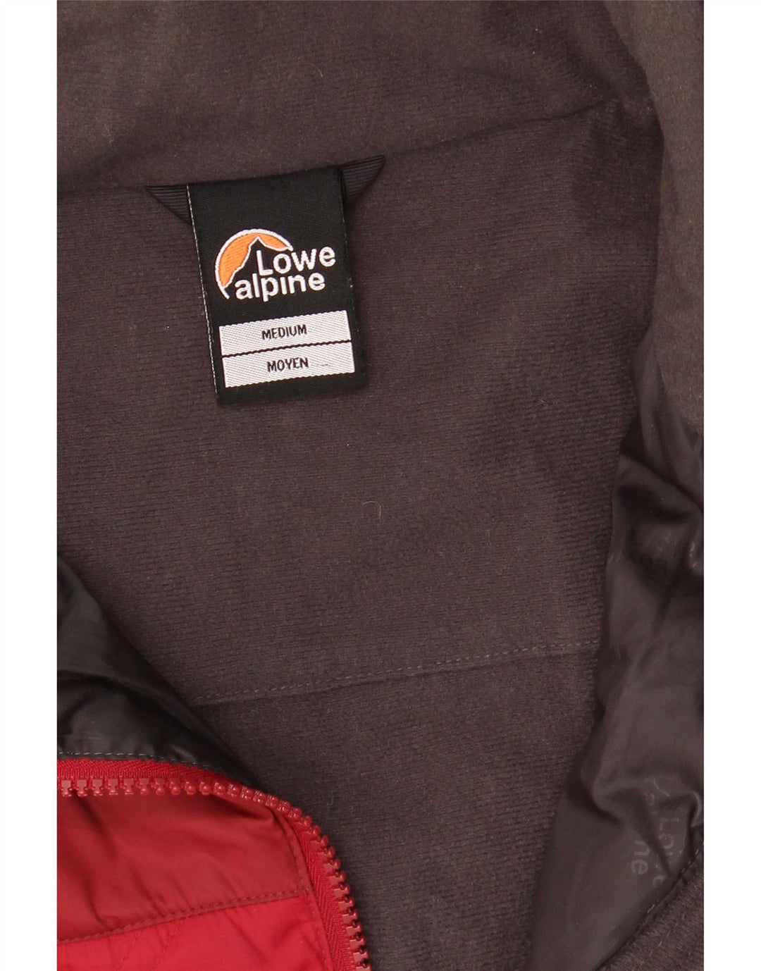 Jaqueta acolchoada masculina Lowe Alpine UK 38 Medium Red Colourblock Nylon