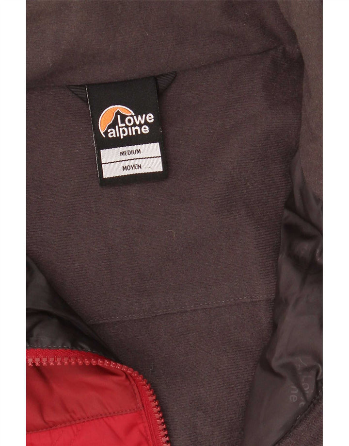 Jaqueta acolchoada masculina Lowe Alpine UK 38 Medium Red Colourblock Nylon