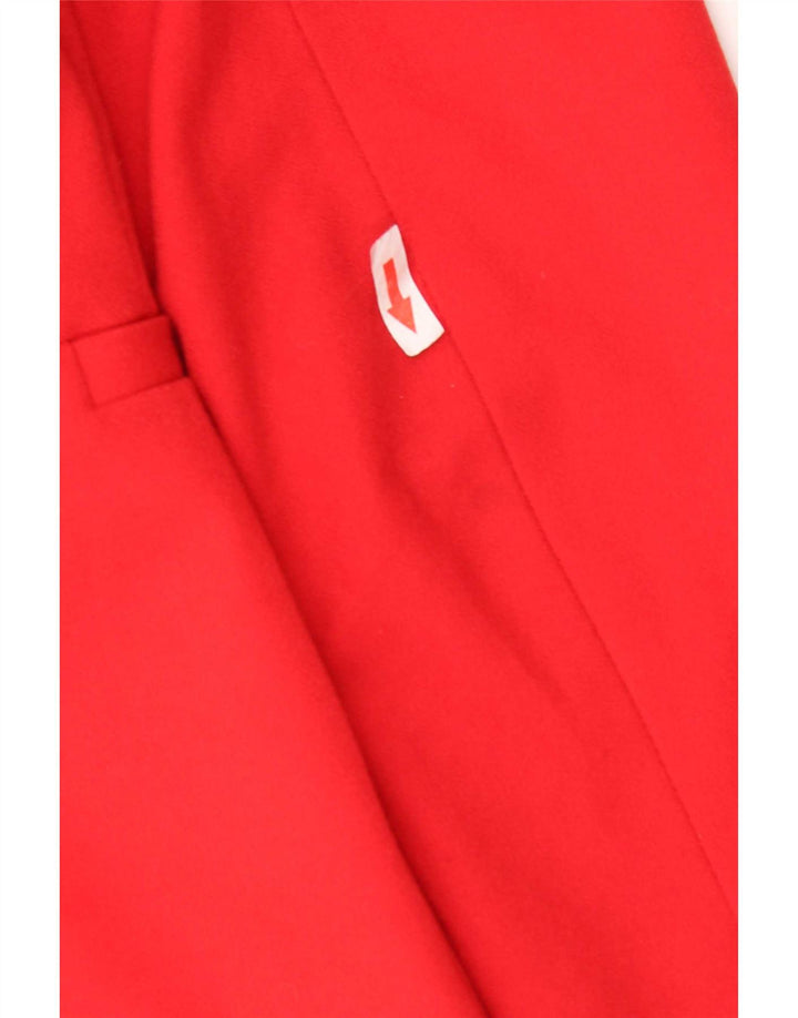 Jaqueta blazer feminina Zara UK 14 poliéster vermelho médio