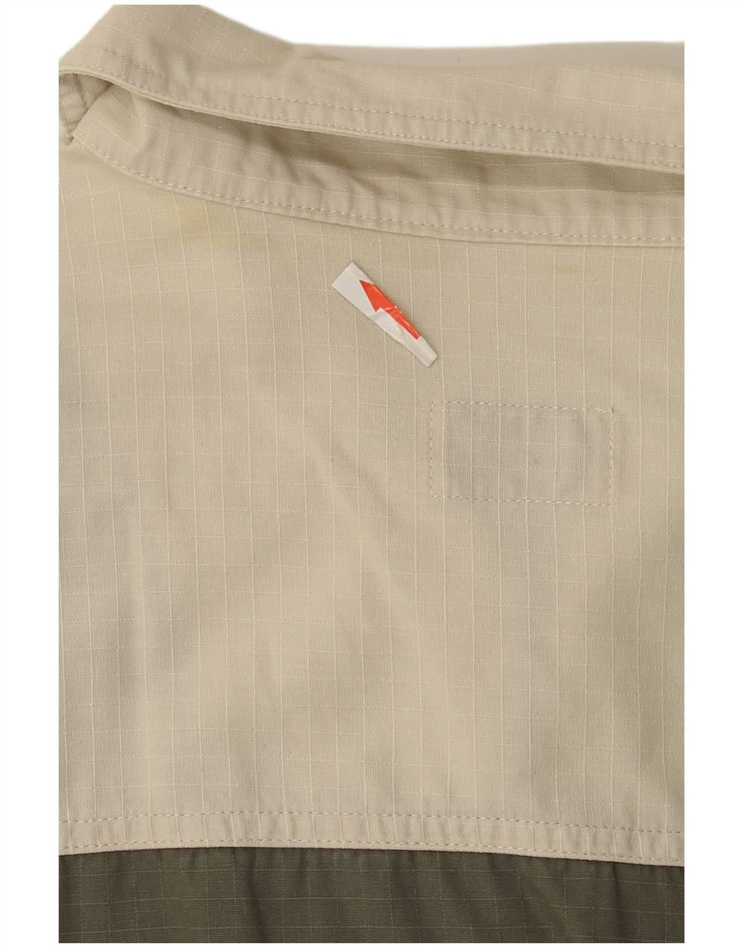 Camisa pulôver masculina Jacques Lorant de manga curta com bloco colorido cáqui médio