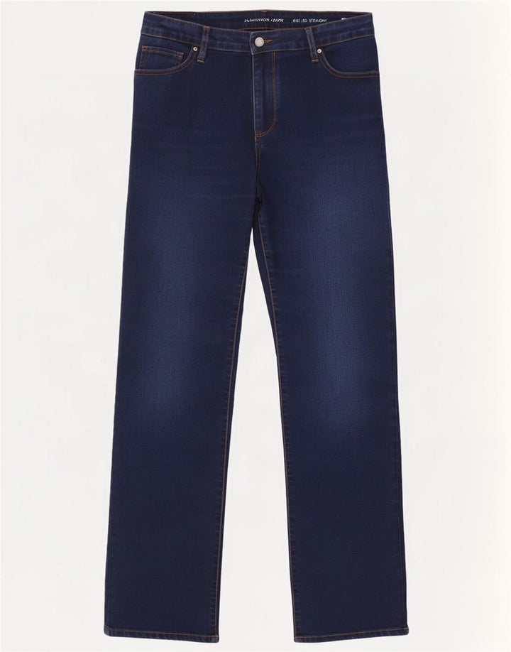 Calça jeans reta feminina Calvin Klein W31 L30 azul marinho algodão