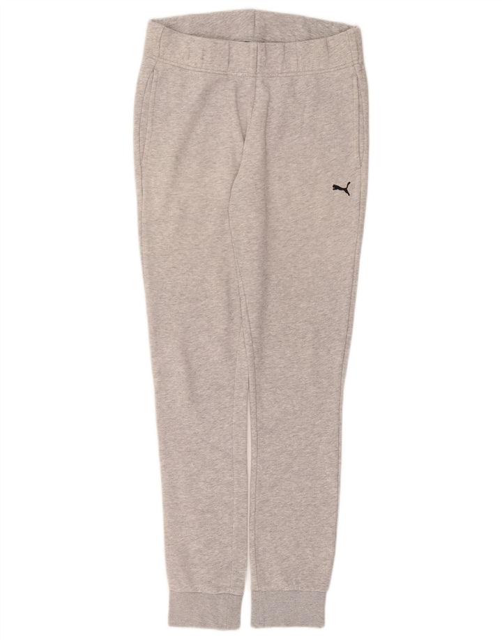 Calça de treino feminina PUMA Joggers UK 10 pequeno poliéster cinza