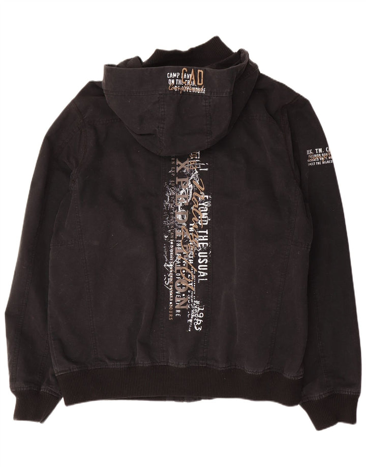 Jaqueta bomber masculina Camp David UK 42 XL algodão preto