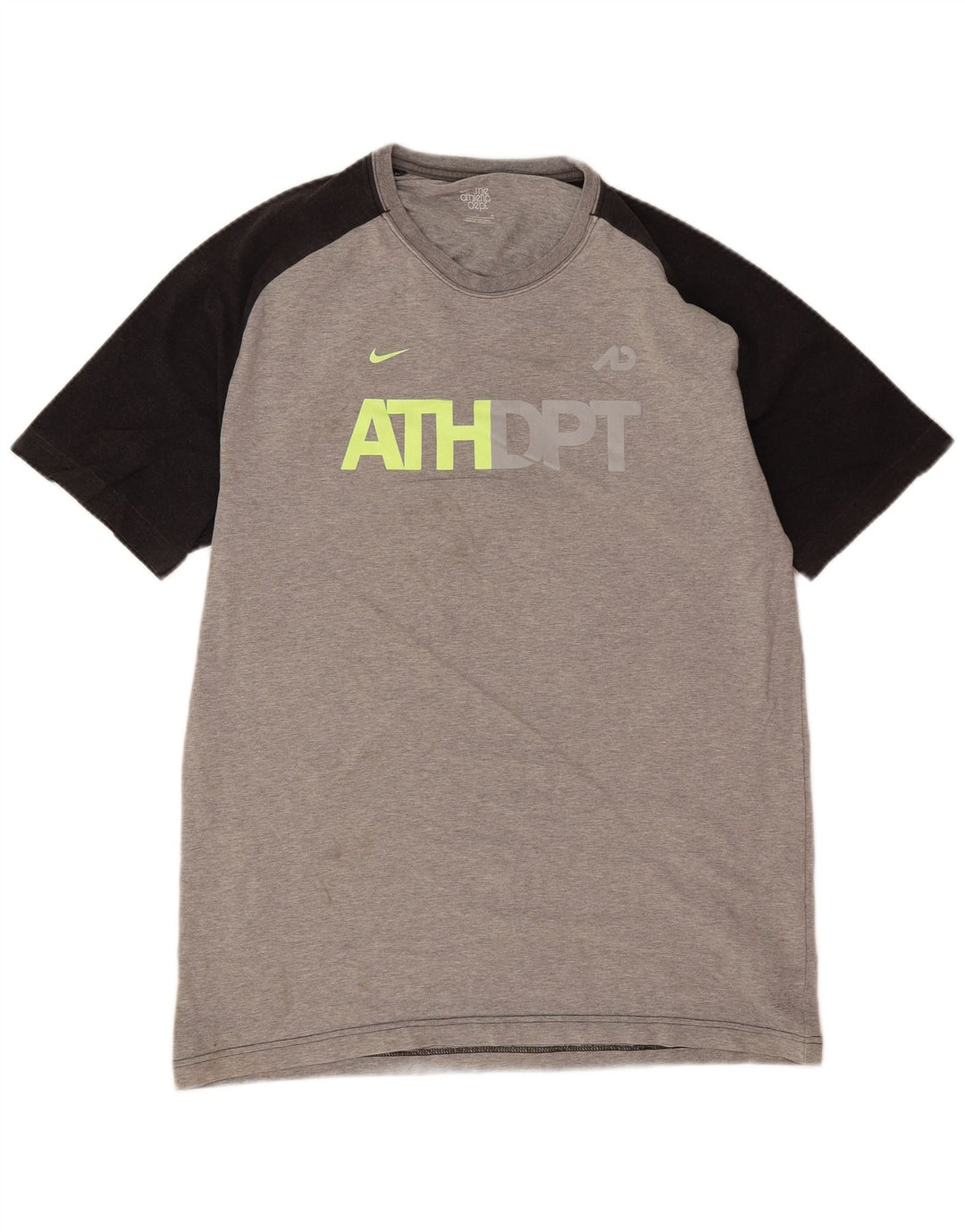 Camiseta gráfica masculina Nike grande algodão colorblock cinza