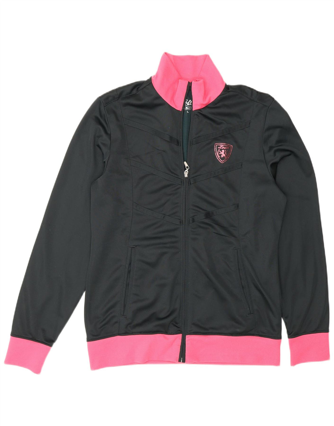 Lotto Womens Tracksuit Top Jacket UK 14 Grande Preto Colourblock Poliéster