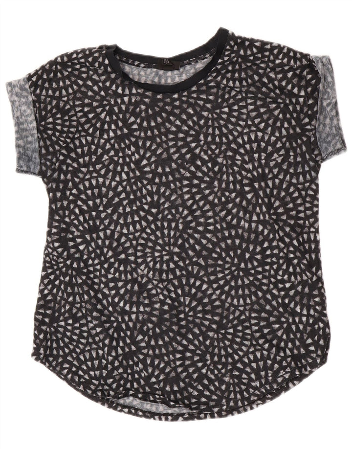 Blusa feminina transparente Mossimo UK 18 XL poliéster preto