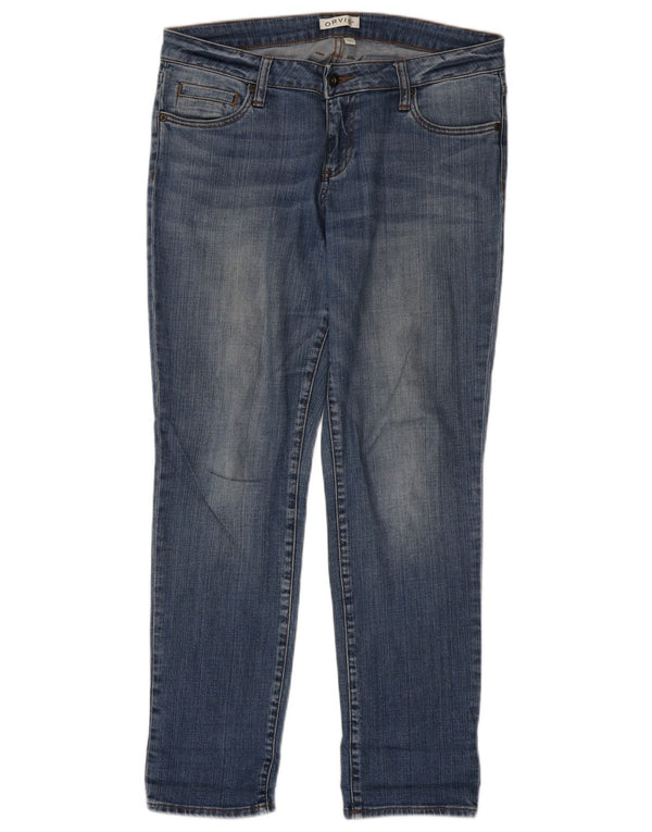 Orvis Jeans Slim Feminino US 8 Médio W34 L30 Azul Algodão