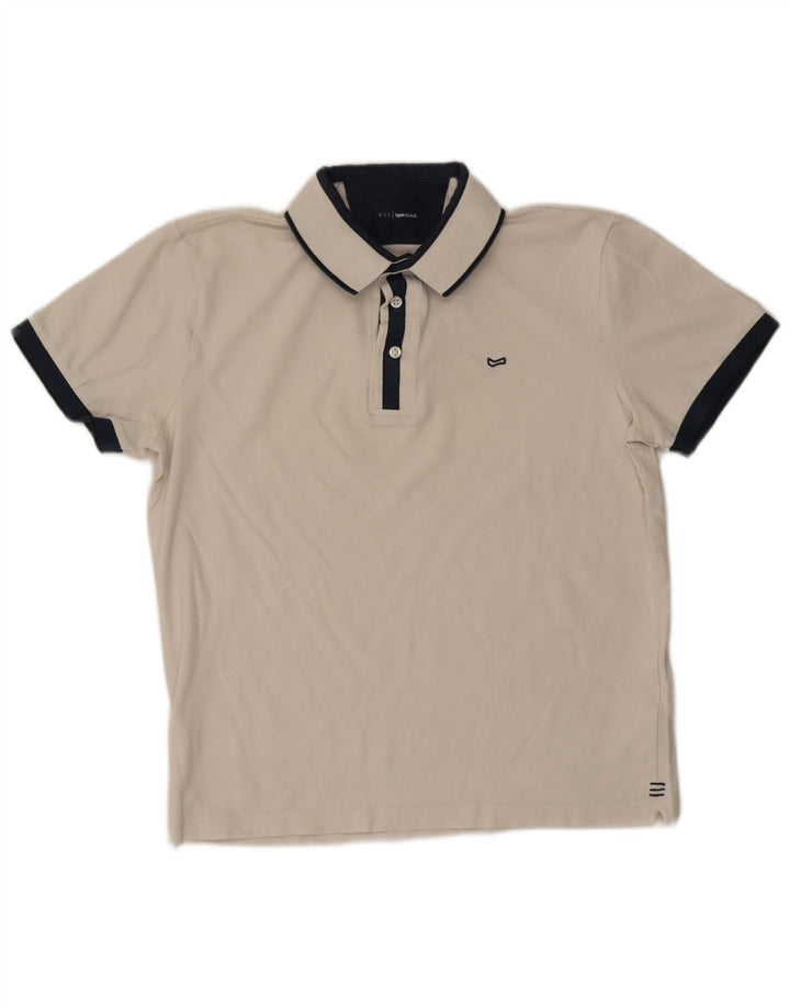 Camisa polo masculina Gas XL algodão branco