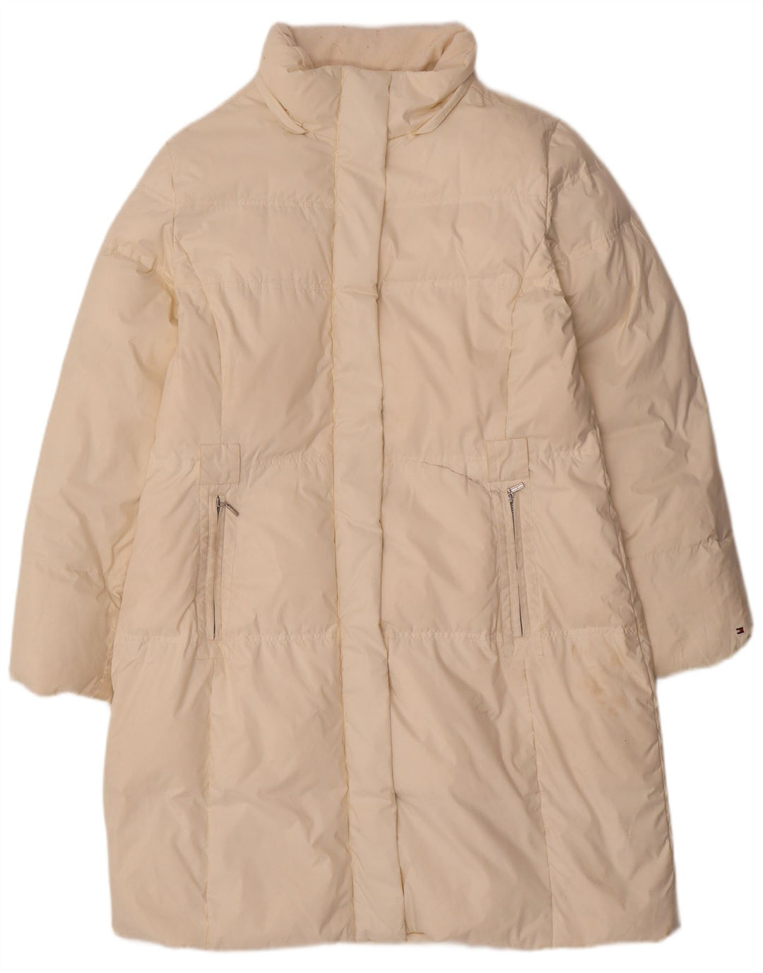 Casaco acolchoado feminino Tommy Hilfiger UK 18 XL branco poliéster