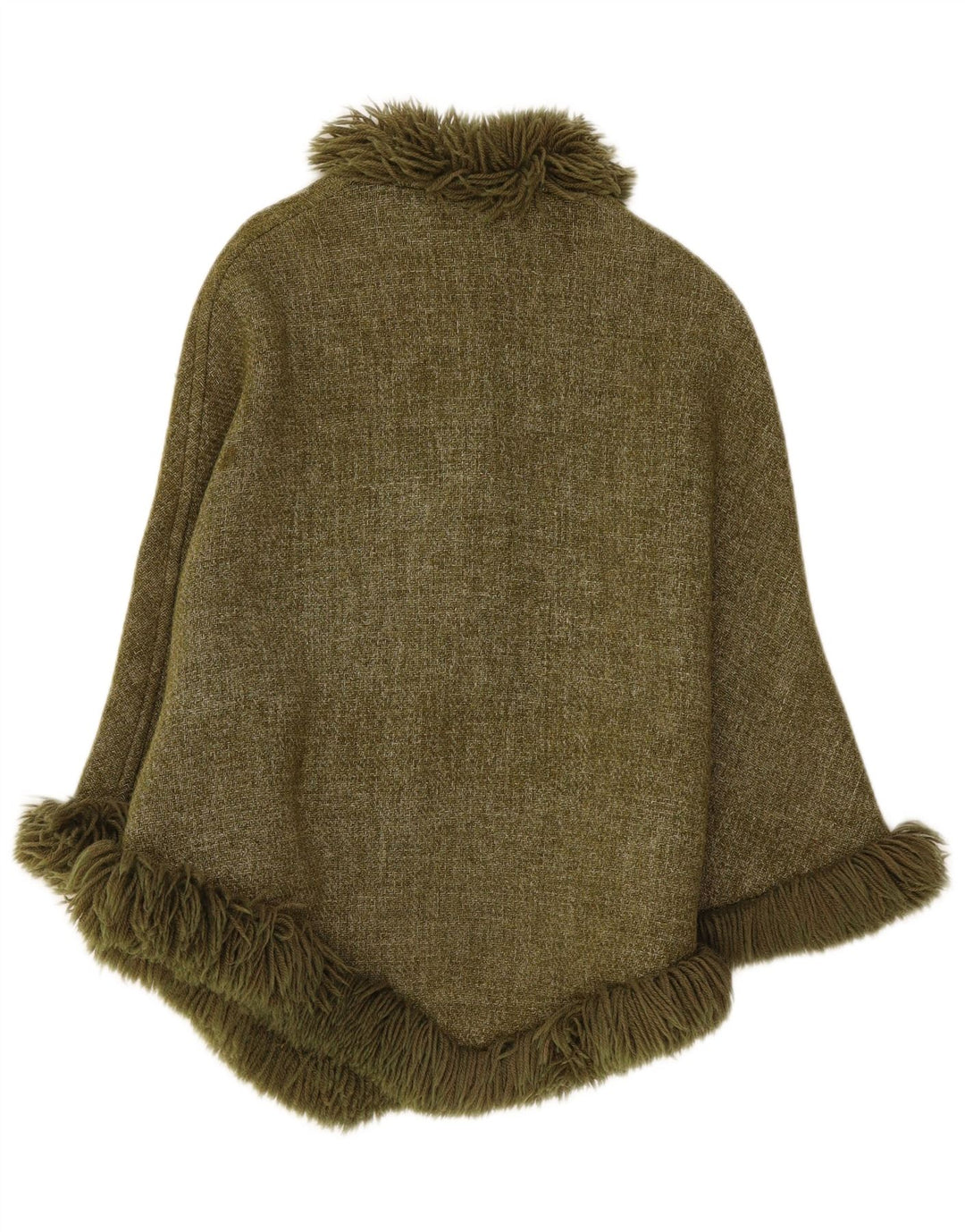 Casaco Poncho Feminino Vintage Tamanho Único Cáqui