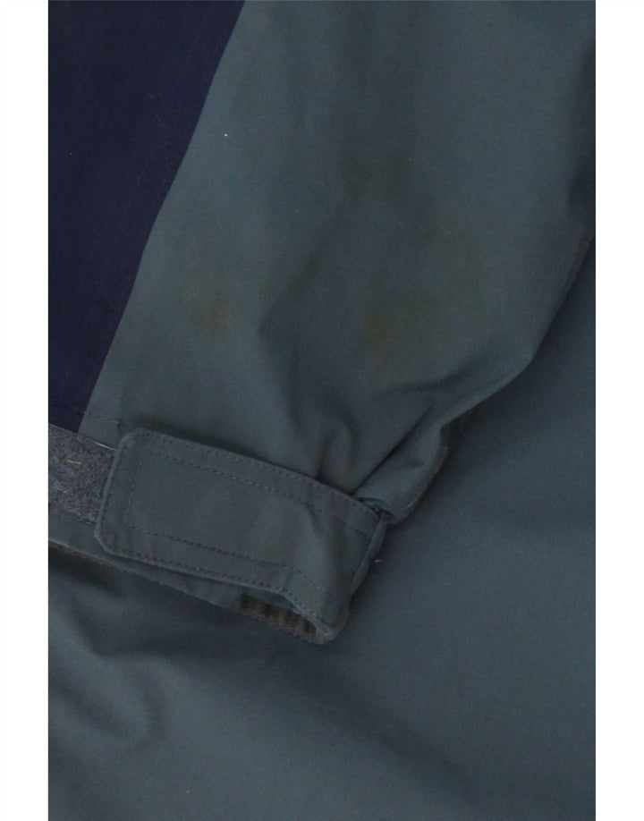 Jaqueta de chuva masculina com capuz Sprayway UK 38 bloco colorido azul marinho médio