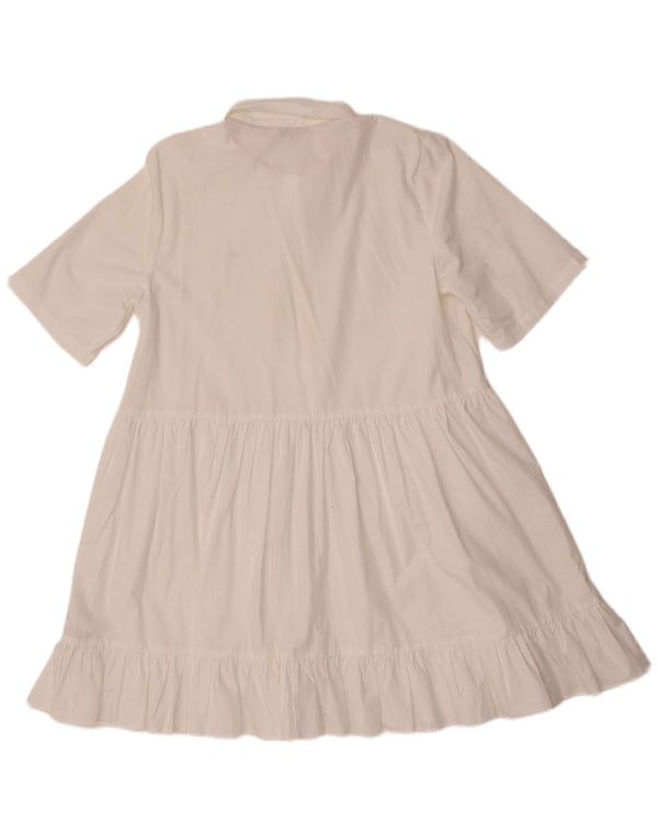 Vestido feminino Tommy Hilfiger A-Line UK 14 grande algodão branco