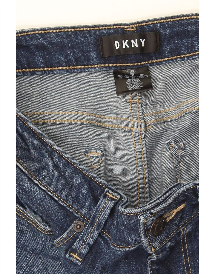 Calça jeans skinny feminina Dkny W28 L28 azul