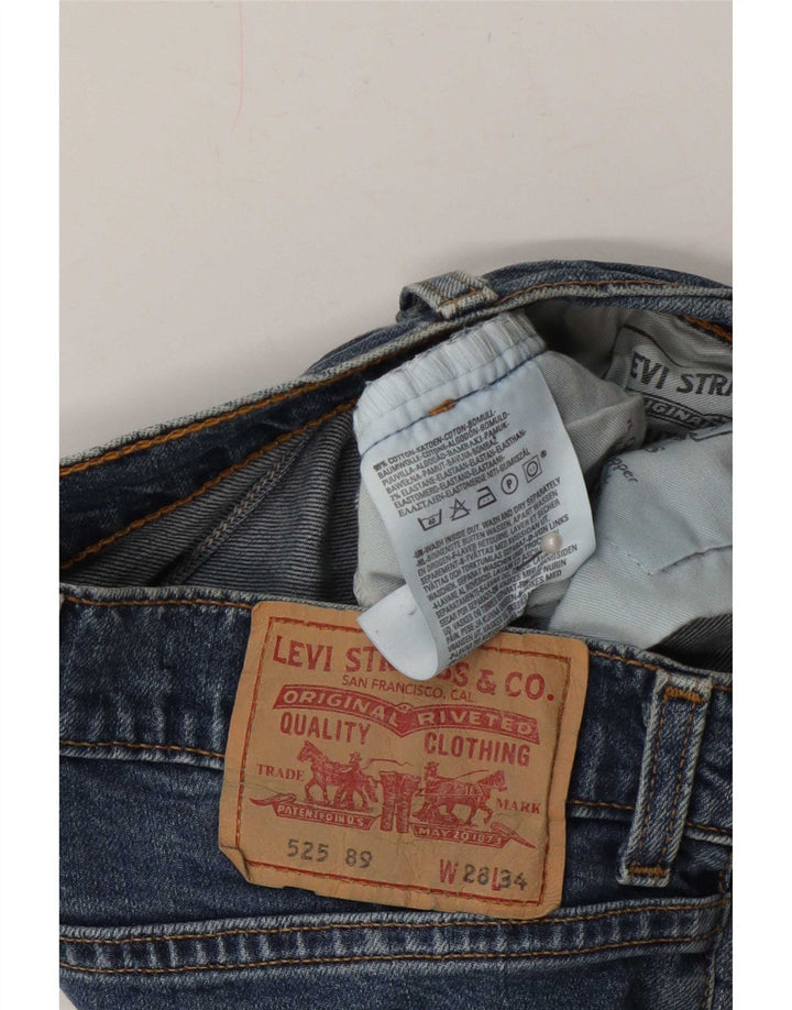 Calça jeans feminina Levi's 525 Flared W28 L34 azul algodão