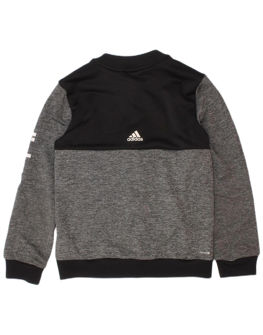 Jaqueta Adidas Boys Climalite Tracksuit Top 7-8 Anos Cinza Colorblock