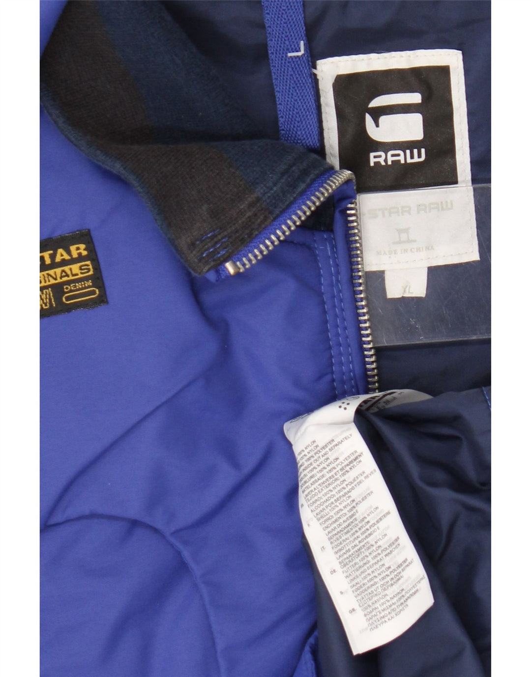 Jaqueta corta-vento masculina G-Star UK 42 XL azul nylon