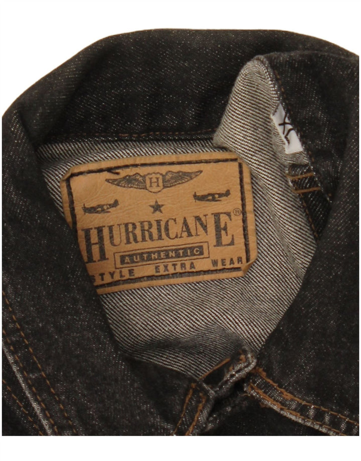 Jaqueta jeans masculina vintage UK 42 XL preta