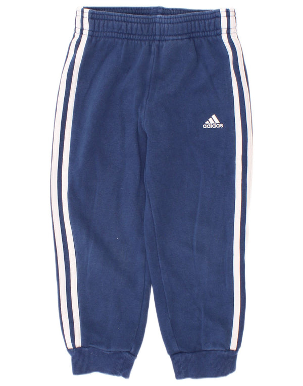 Calças de treino Adidas Baby Girls Joggers 18-24 meses algodão azul marinho