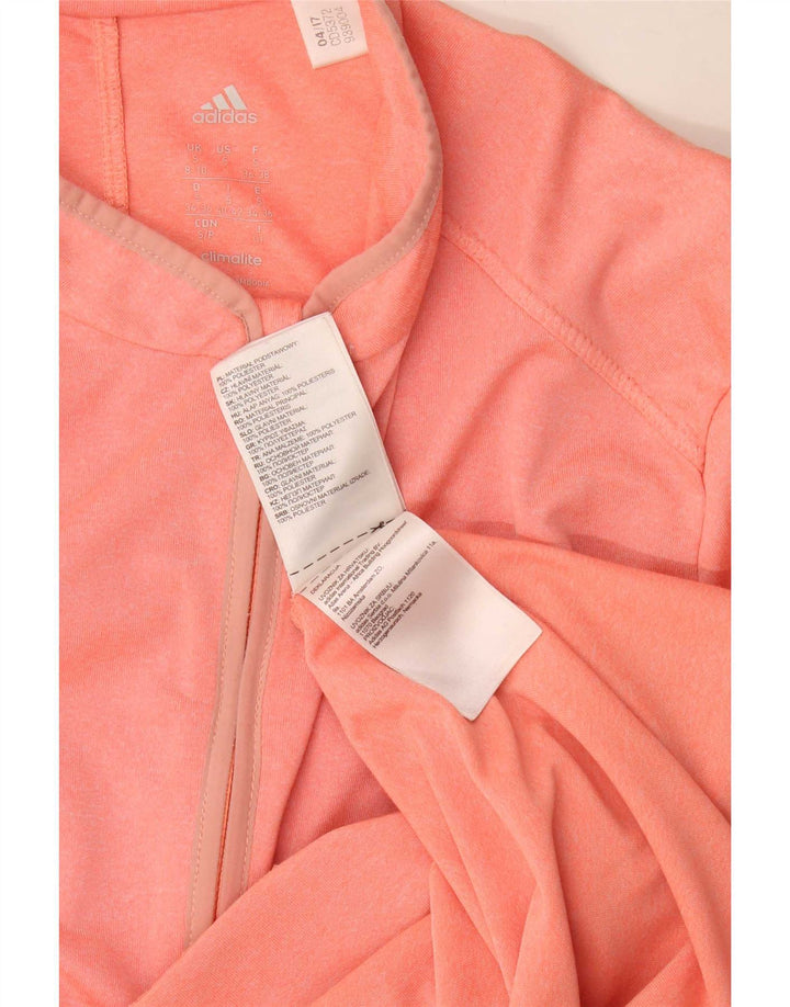 Adidas Womens Climalite Top Manga Longa Reino Unido 8/10 Pequeno Rosa Poliéster
