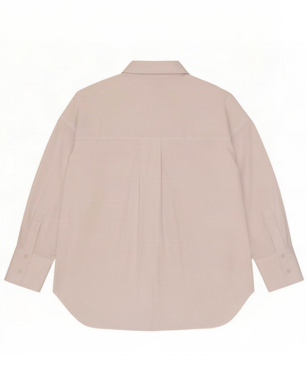 Zara Camisa feminina oversized UK 10 pequeno algodão branco