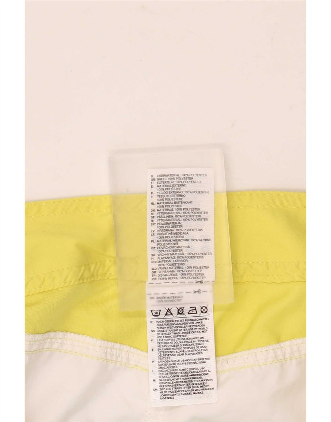 Shorts de natação feminino Adidas UK 12 médio branco colorblock poliéster