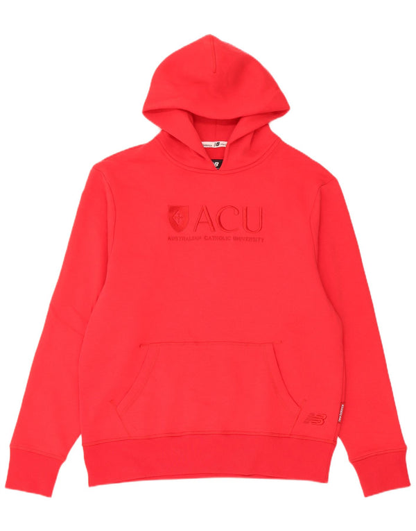 New Balance Mens Australian Catholic University Hoodie Jumper Medium Red