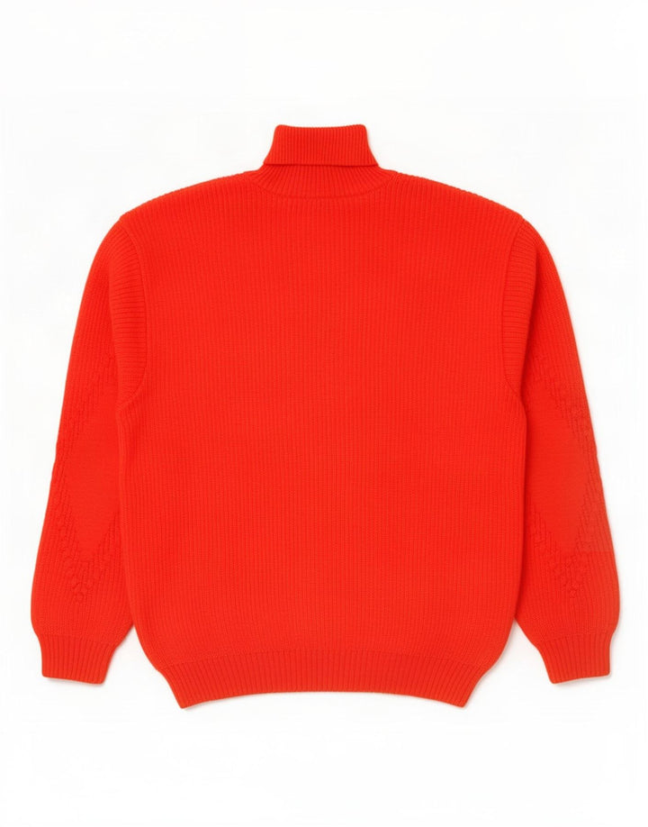 Suéter masculino vintage com gola redonda IT 46 pequeno vermelho Argyle/Diamante