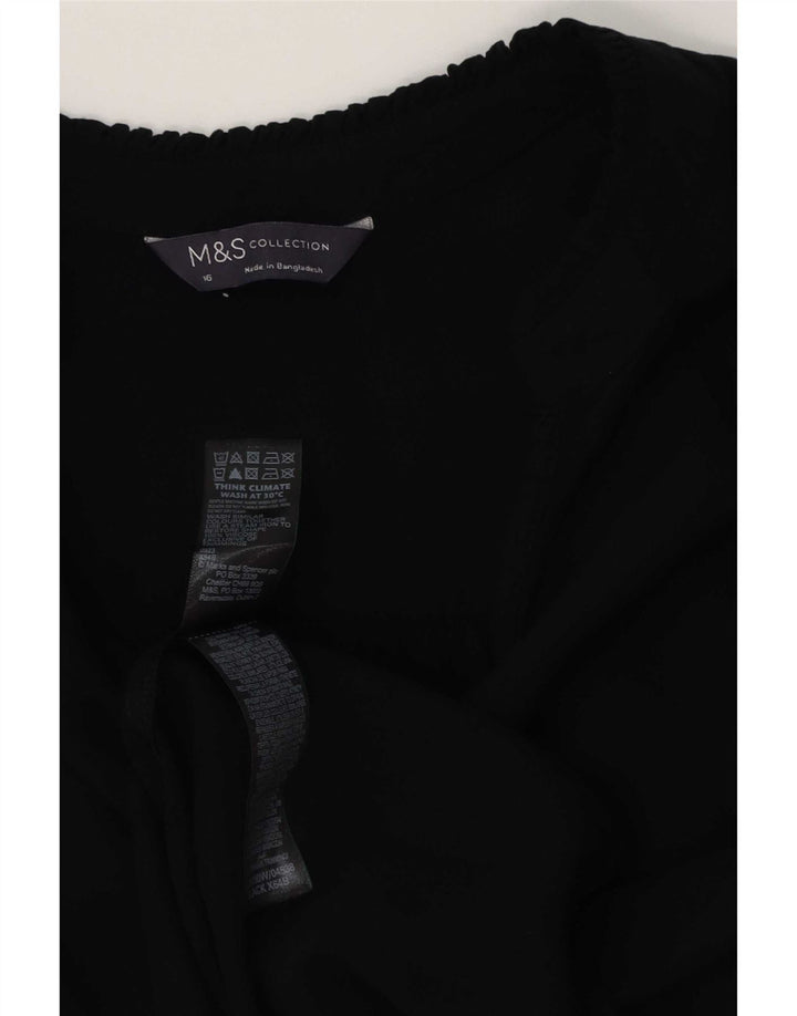Blusa oversized feminina Marks & Spencer Reino Unido 16 grande viscose preta