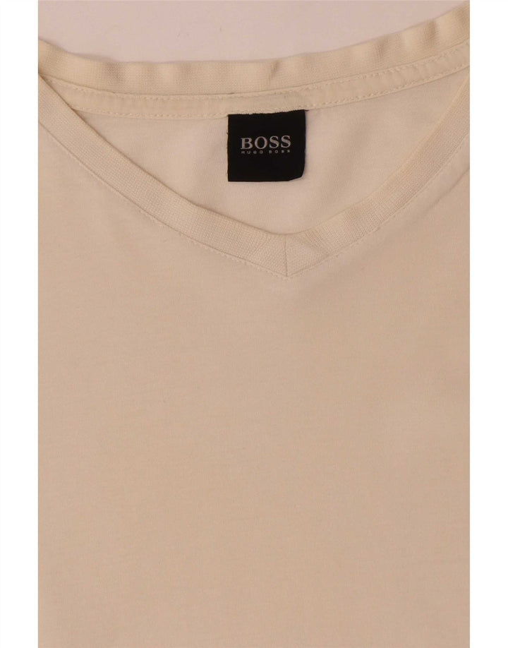 Camiseta masculina Hugo Boss Top XL algodão branco