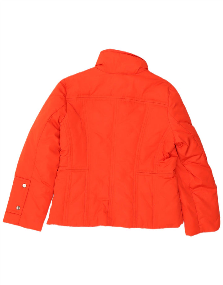 Jaqueta acolchoada feminina TOMMY HILFIGER UK 14 grande poliéster laranja