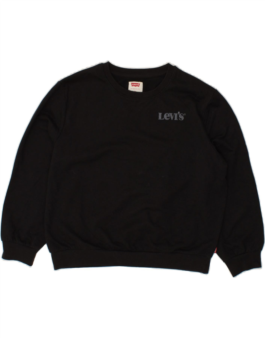 LEVI'S Girls Graphic Hoodie Jumper 11-12 Years Black Vintage Levi's and Second-Hand Levi's from Messina Hembry 