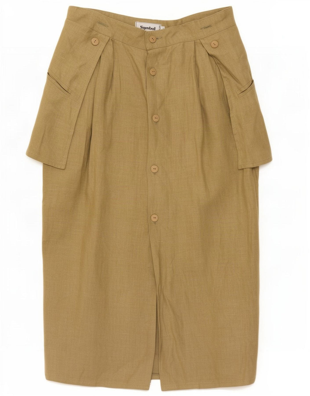 Saia cargo feminina vintage IT 44 médio W26 cáqui